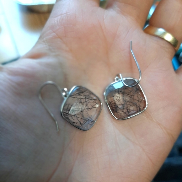 Gorgeous Rutilated Quartz Earrings - Picture 2 of 7